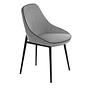 Dining chair textile gray 0