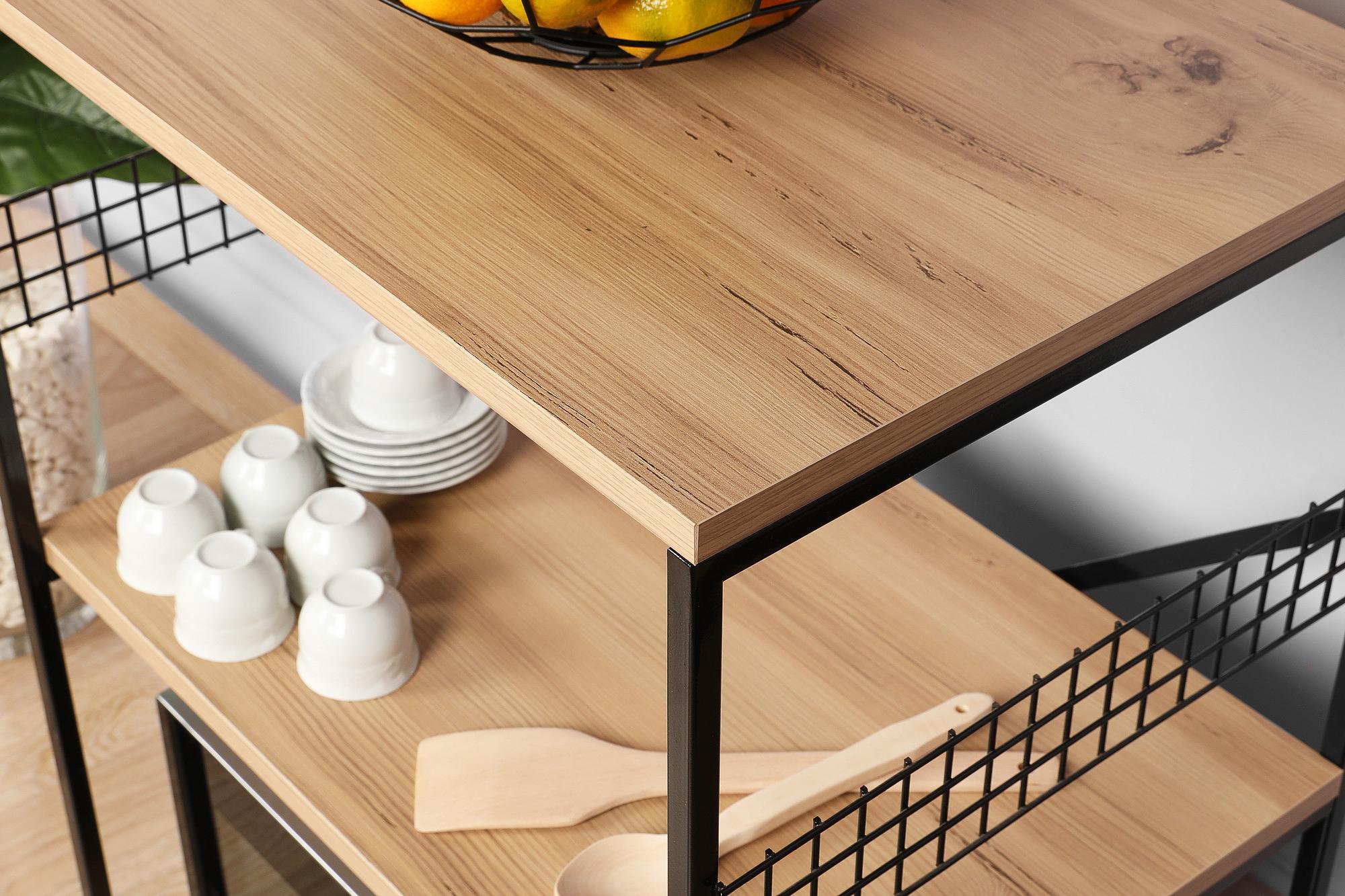 Anemon Kommode Holz Schwarz Pine 3