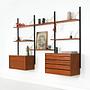 Module shelf teak brown 1960s 4