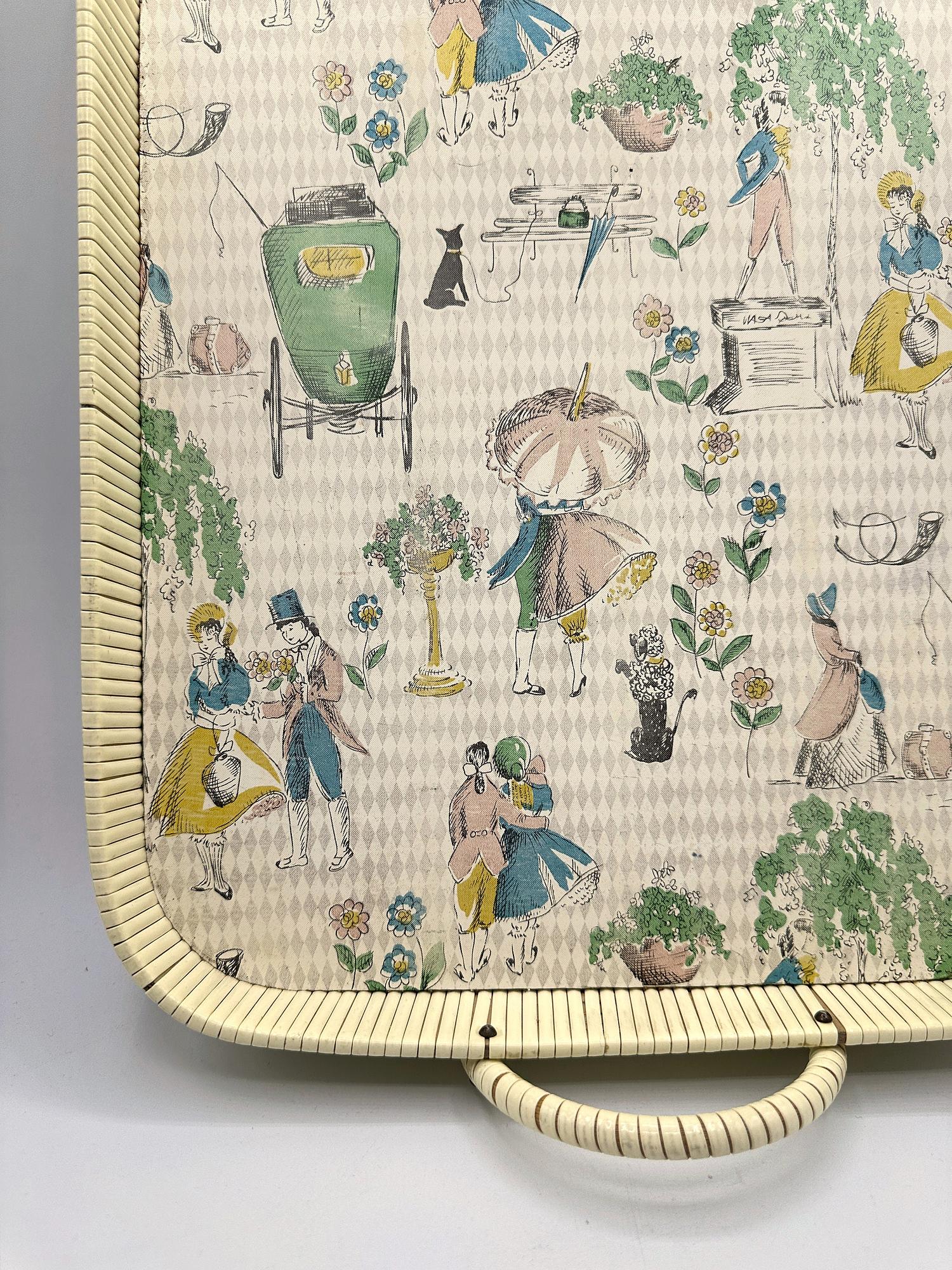 Tablett mit Griffen 1950er Jahre 3