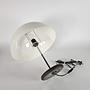 Vintage Mushroom Tischlampe Metall Chrom Braun 4