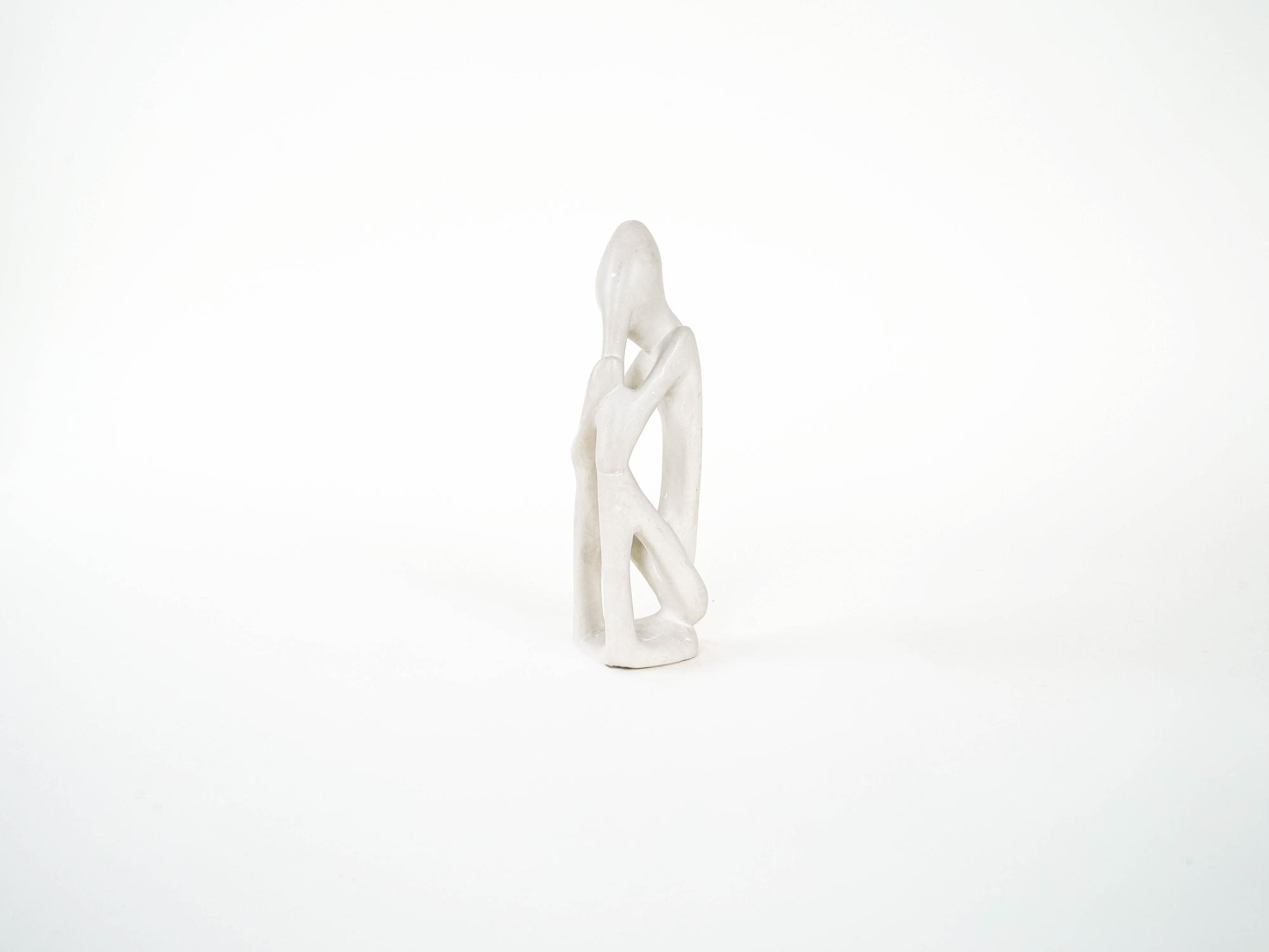 Skulptur Modernistisch Creme 1980er Jahre 4