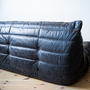 Togo Sofa 2-Sitzer Pull-Up-Leder Schwarz 3