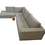 Indivi Sofa Chaise Lounge Left Napoli Fabric 2250 Silver Grey 3