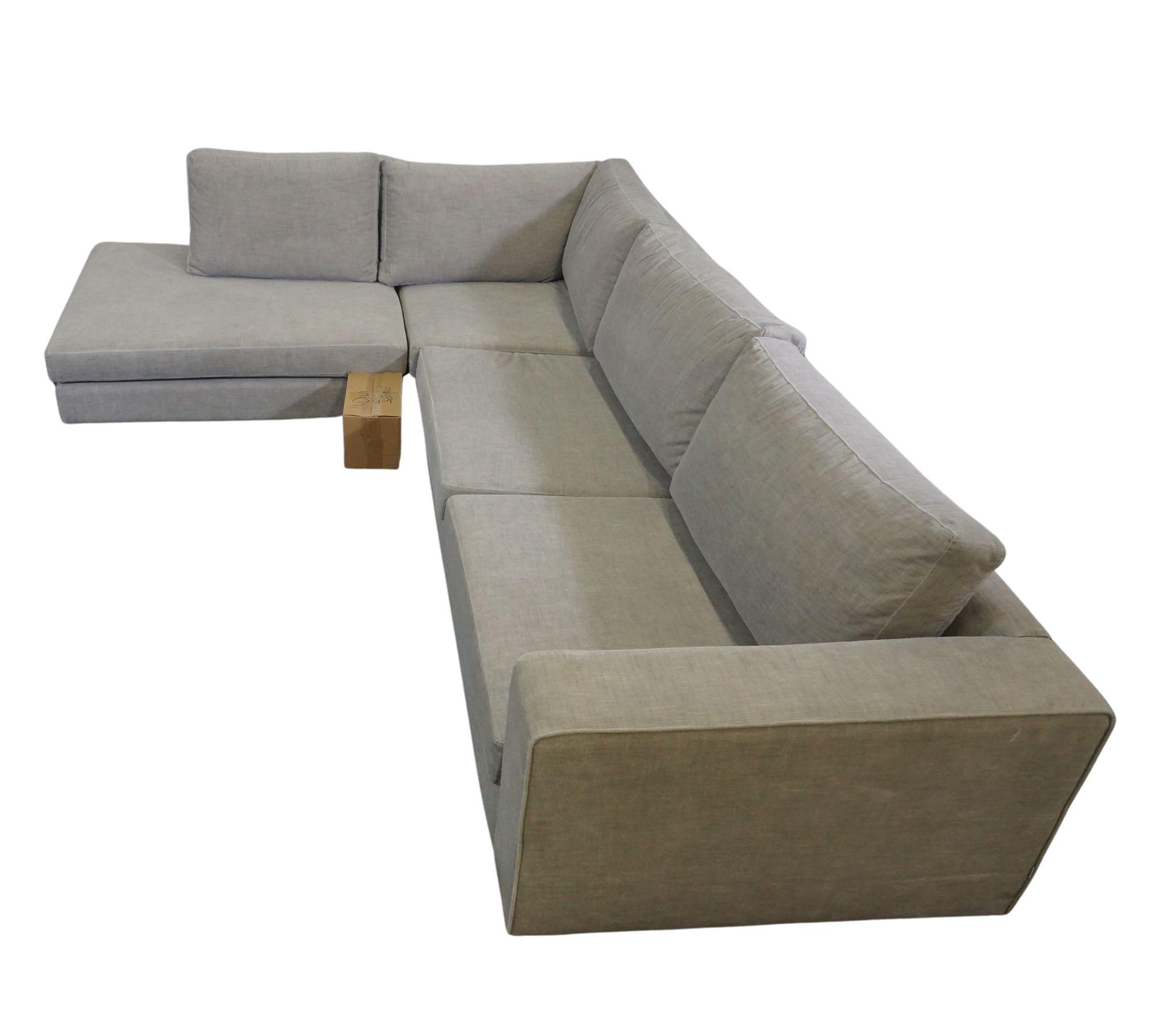 Indivi Ecksofa mit Loungemodul Napoli-Stoff 2250 Silvergrau 3