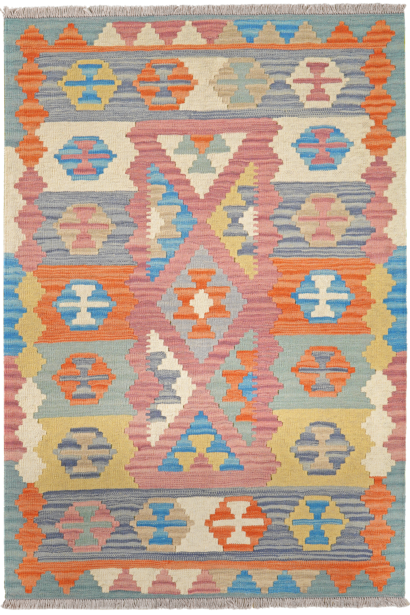 Kilim Gashgai Tappeto Lana Rosa 0