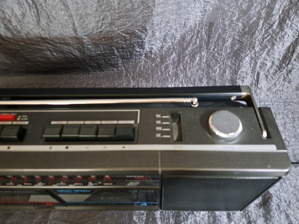 Vintage Radio Kunststoff Schwarz 1980er Jahre 1