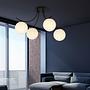 Ceiling Light Boston 4-Light Steel Smoked Glass Graphite 2