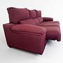 Schlafsofa 3-Sitzer inkl. 2 Hocker Weinrot 3