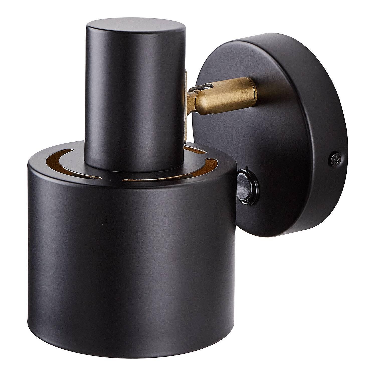 1-Flammig ISAK Wandleuchte Eisen Schwarz 4