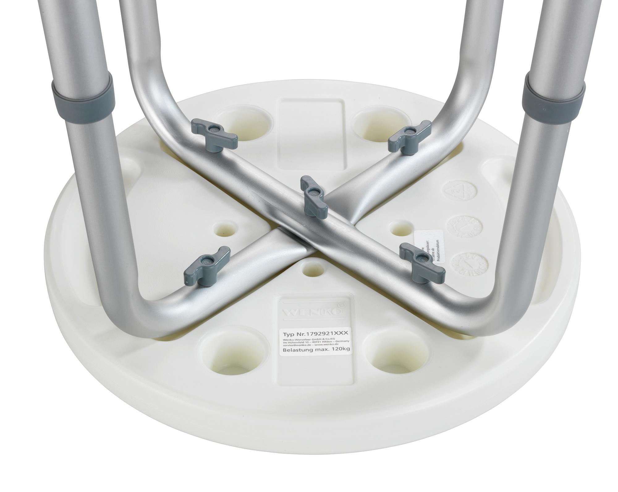 Duschhocker Secura Aluminium Weiß 3