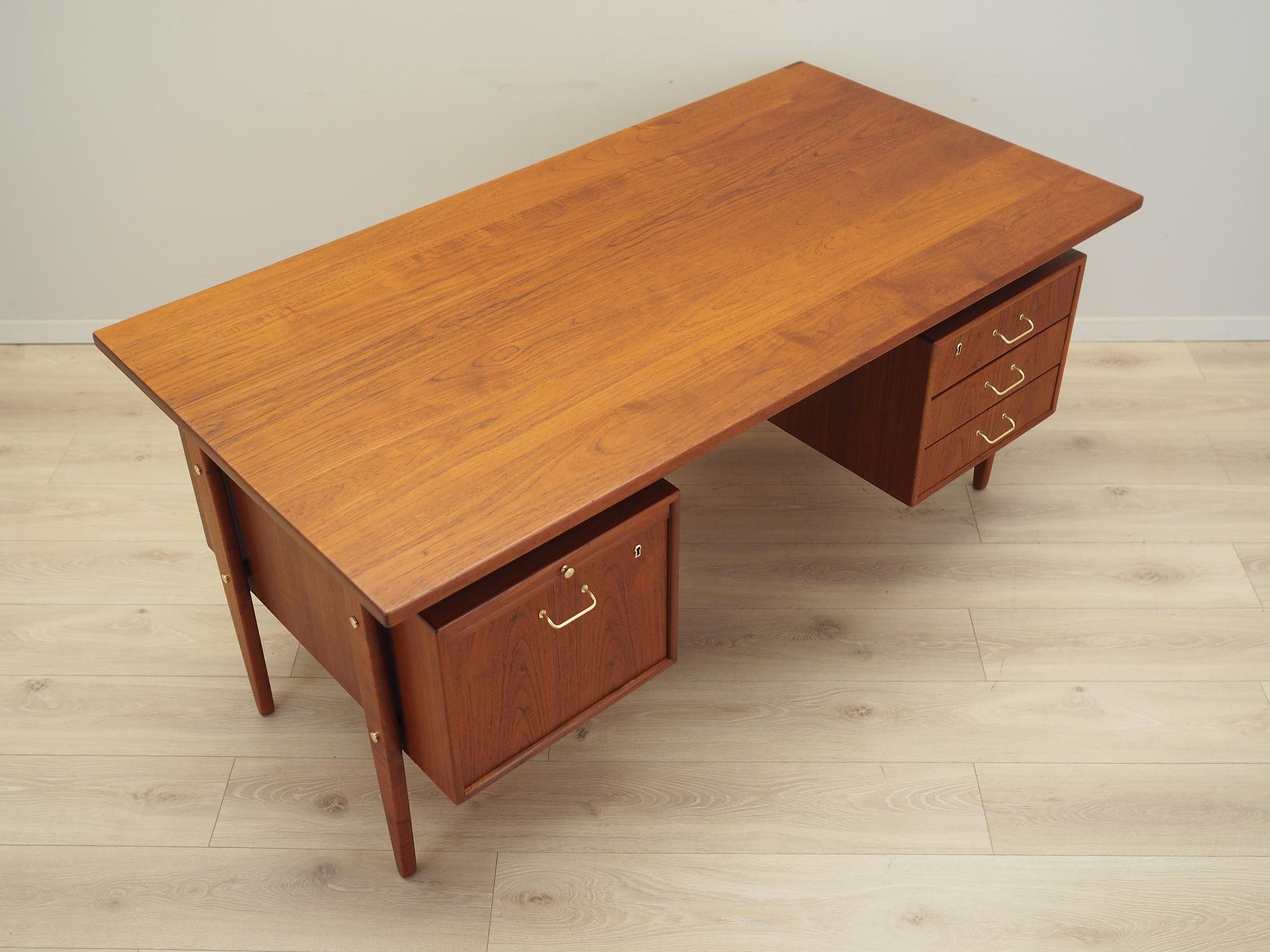 Schreibtisch Teakholz 1970er Jahre 8
