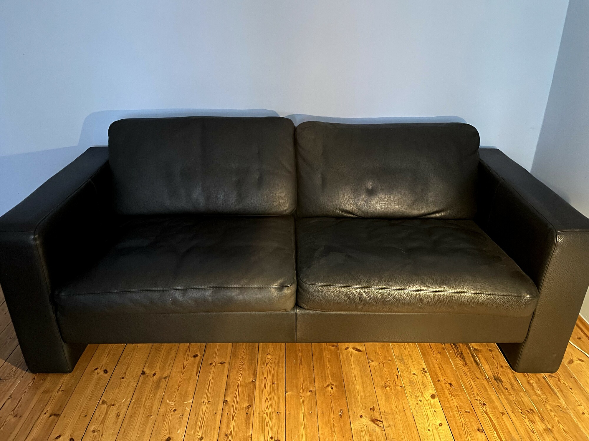 Conseta Sofa 2-Sitzer Leder Schwarz 5
