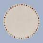 Runder Hochflorteppich Beige 0