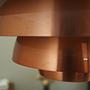 Vintage pendant lamp metal orange 1980s 9