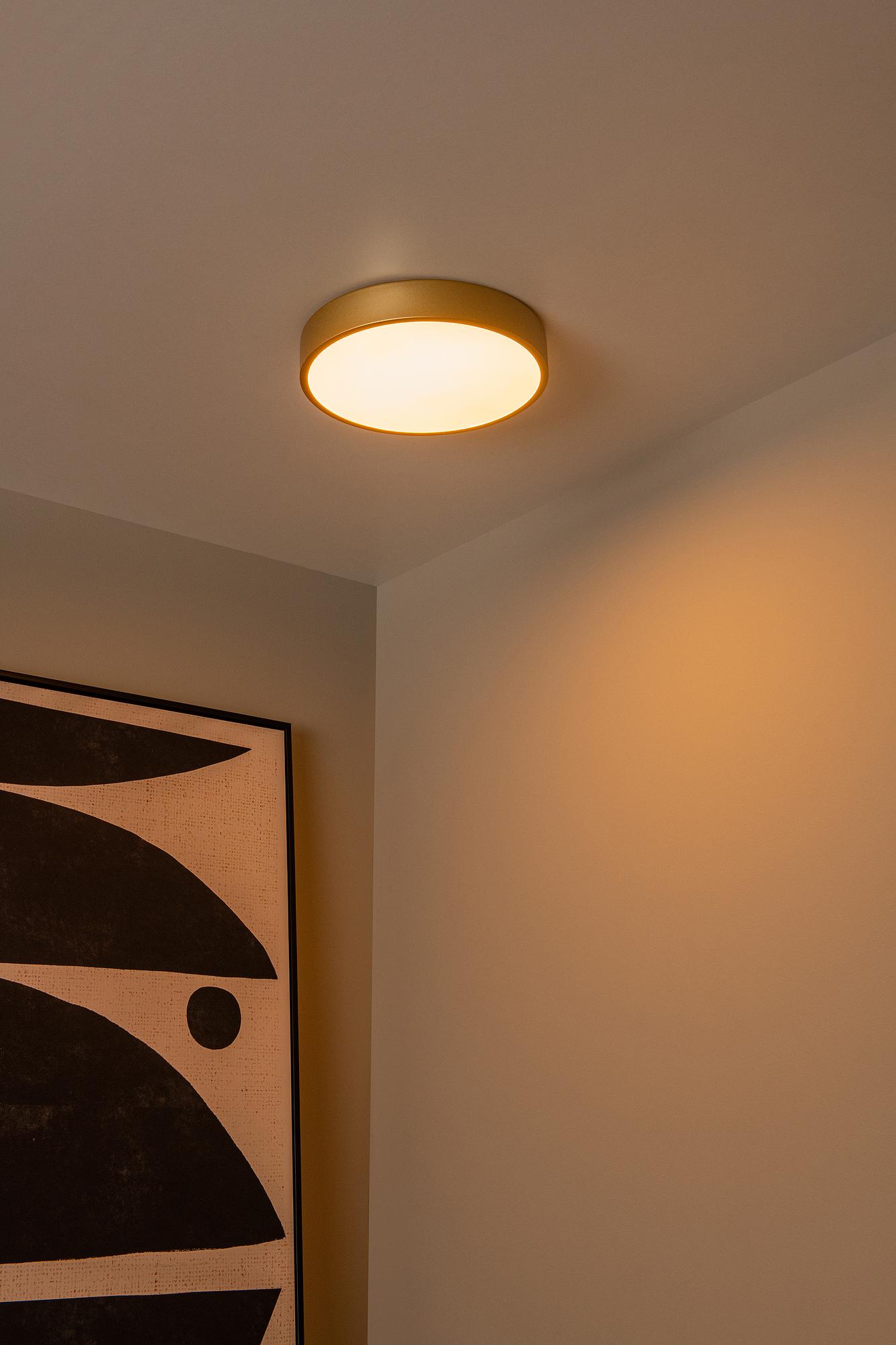 Unar Deckenleuchte Acrylglas Gold Ø30cm 2