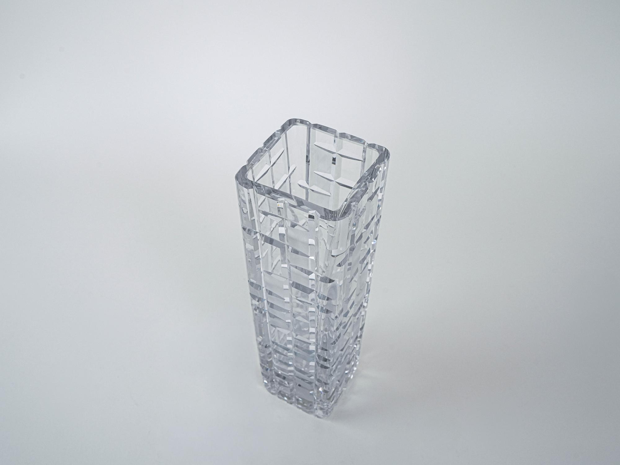 Kristallvase Transparent 1960er Jahre 5