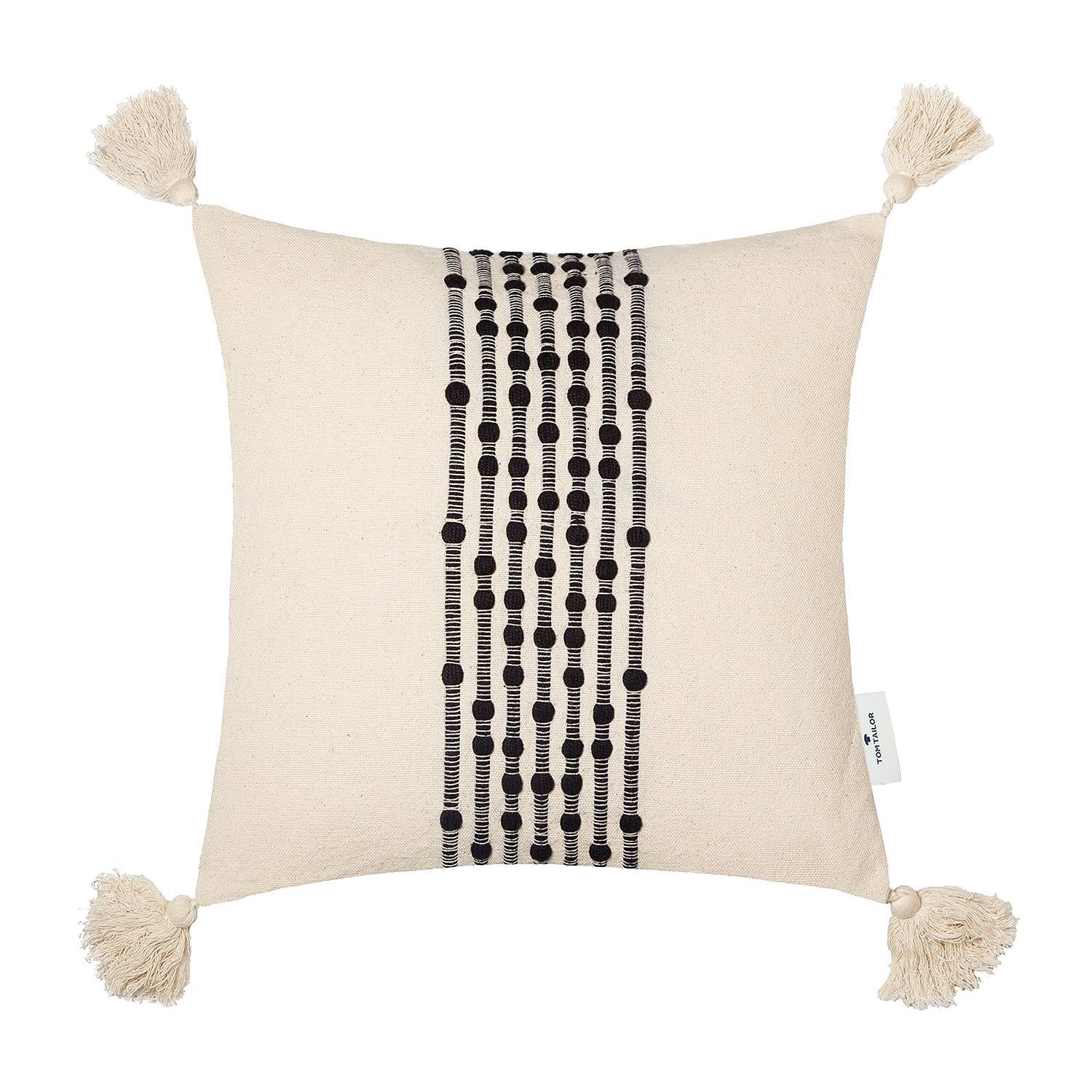 Knot Lines Kissenbezug Baumwolle Beige 0