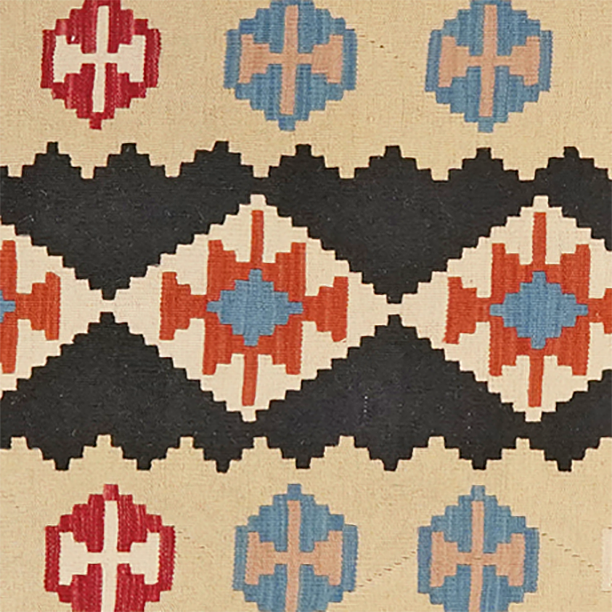 Kilim Gashgai Teppich Mehrfarbig 2