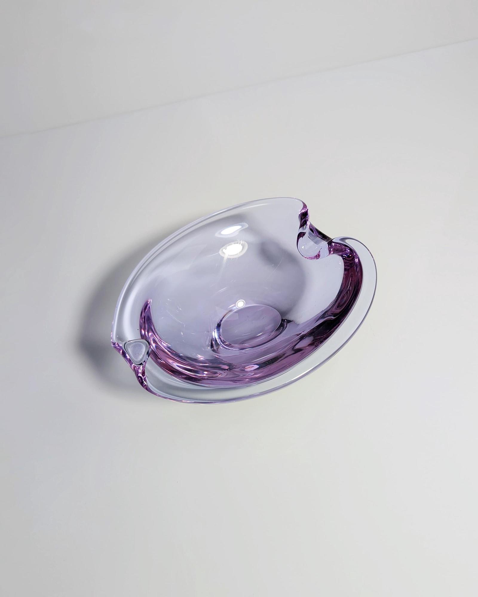 Vintage Schale oder Aschenbecher Glas 1950er Jahre 2