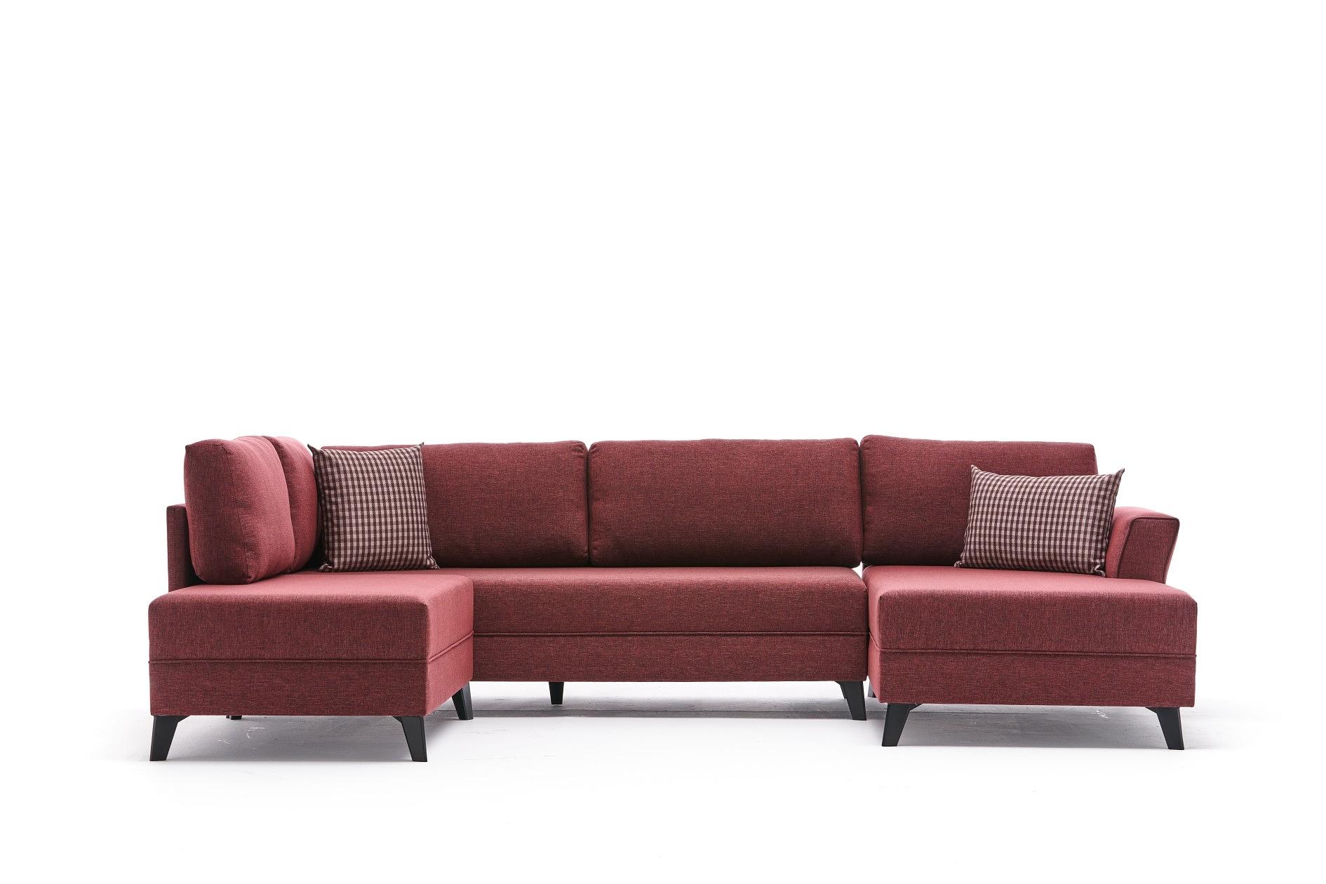 Eris Schlafsofa 4-Sitzer Rot 6