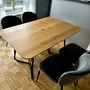 Wires Esstisch Holz Edelstahl Braun  0