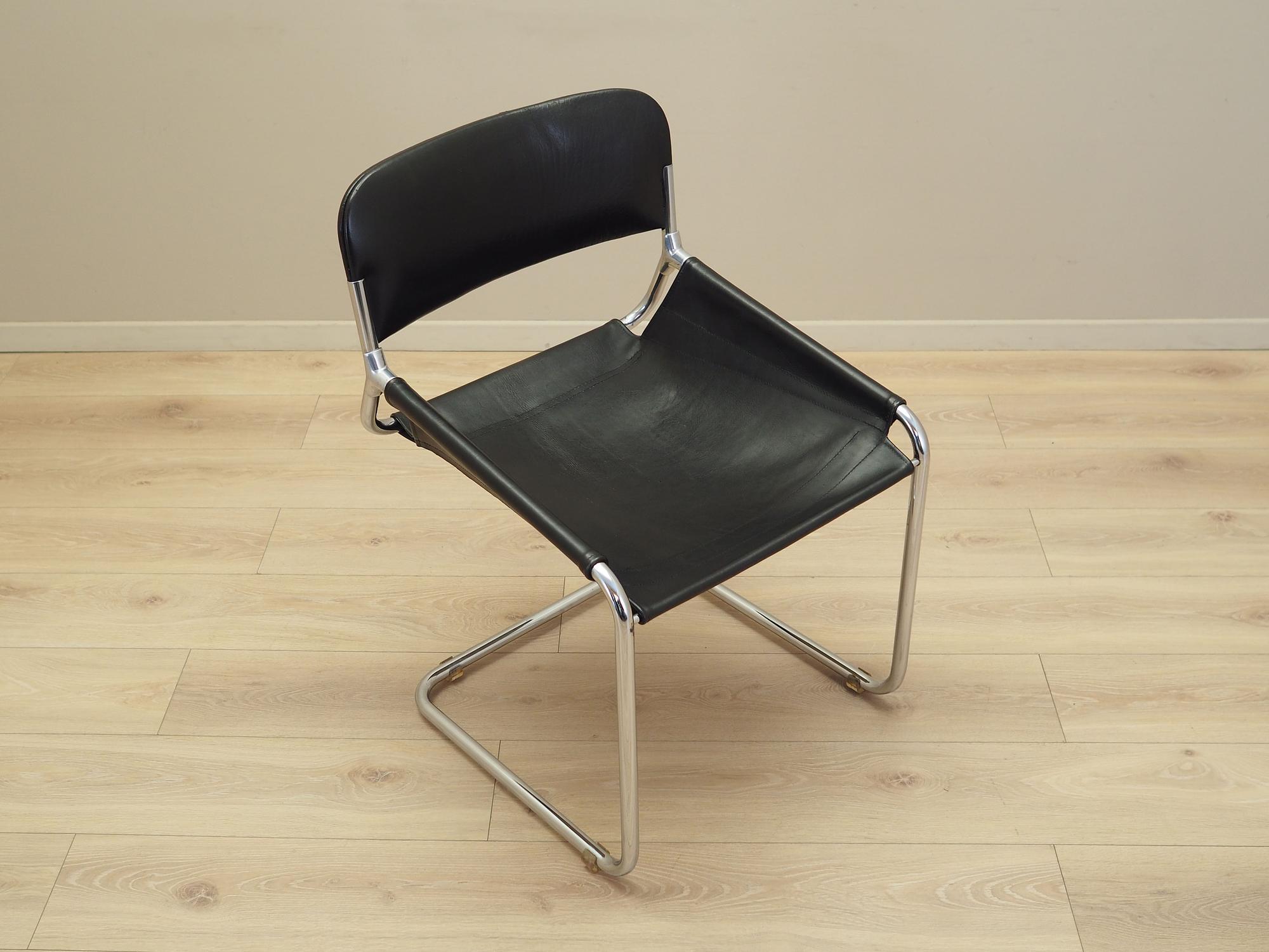 Esszimmerstuhl Leder 1970er Jahre 6