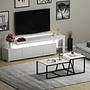 Beliz Living Room Furniture Set Wood Veneer White 2