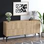 Console Table Wood Veneer Black 2