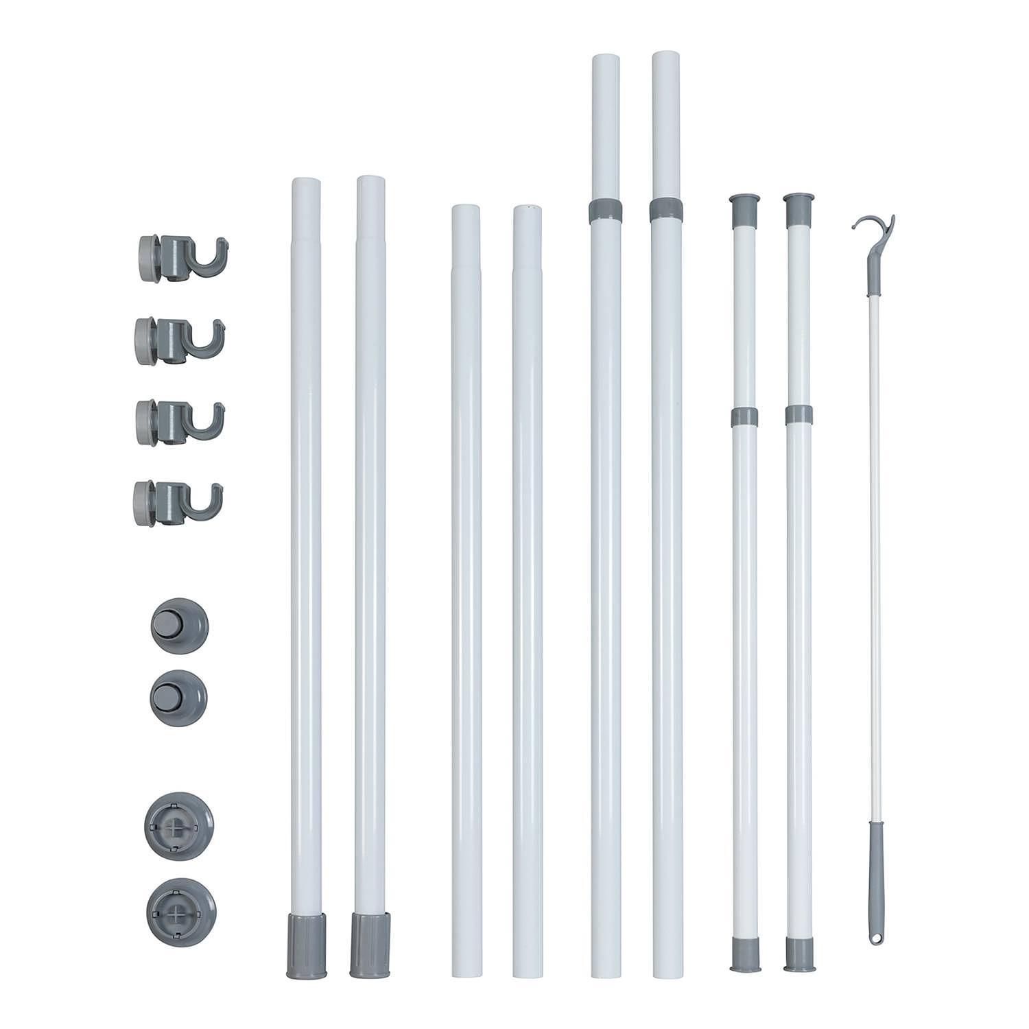 Hercules Telescopic Shelf Basic Steel White 4