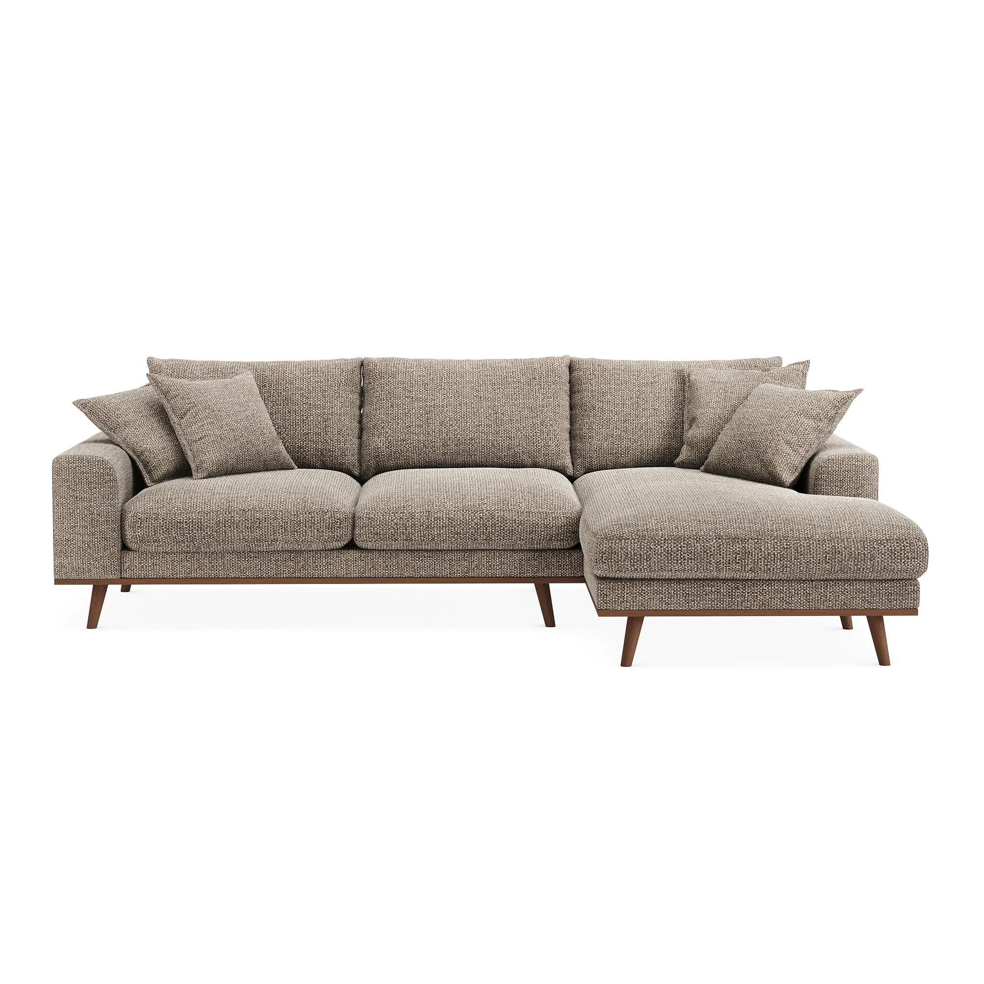 Ecksofa Harper 3-Sitzer Rechts Hellbraun 4