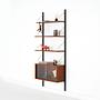 Libreria in teak marrone anni '60 3