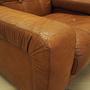 Sessel Leder Braun 1970er Jahre 13