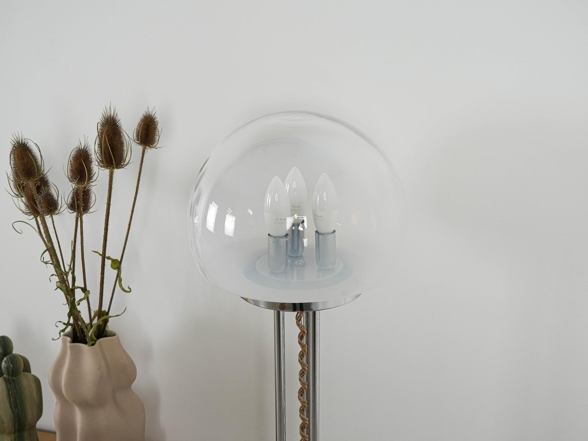 Floor lamp Metal Glass 1970s 5
