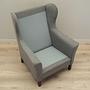 Vintage armchair beech wood textile grey 1970s 13