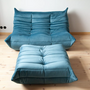 Togo Lounge Set 2-tlg. Samt Meerblau 1