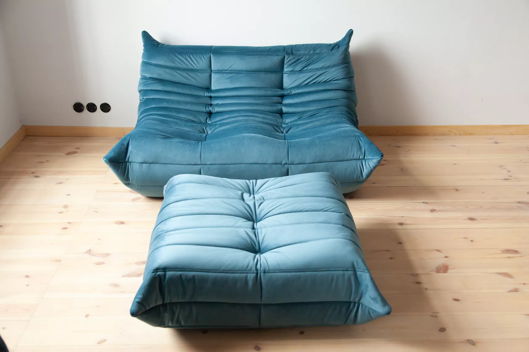 Togo Lounge Set 2-piece Velvet Sea Blue 1