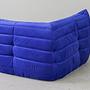 Togo corner sofa velvet cobalt blue 5