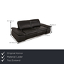 Evento Sofa 2-Sitzer mit Funktion Leder Anthrazit 1
