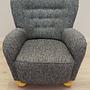 Armlehnsessel Textil Grau 10