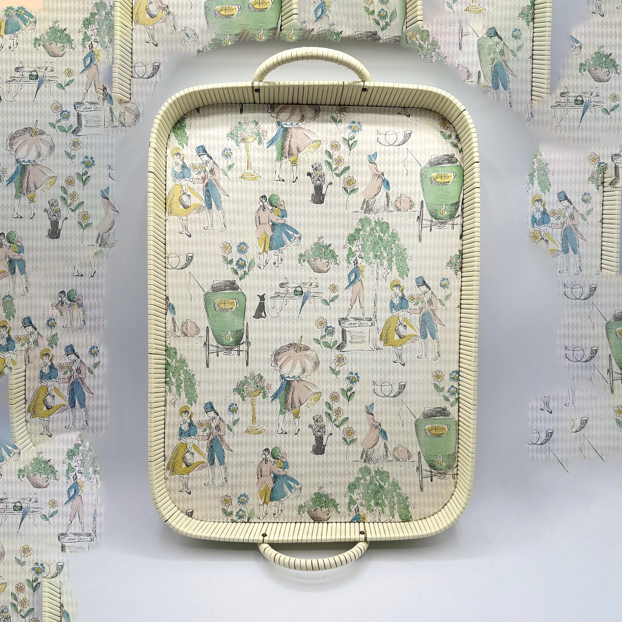 Tablett mit Griffen 1950er Jahre 4