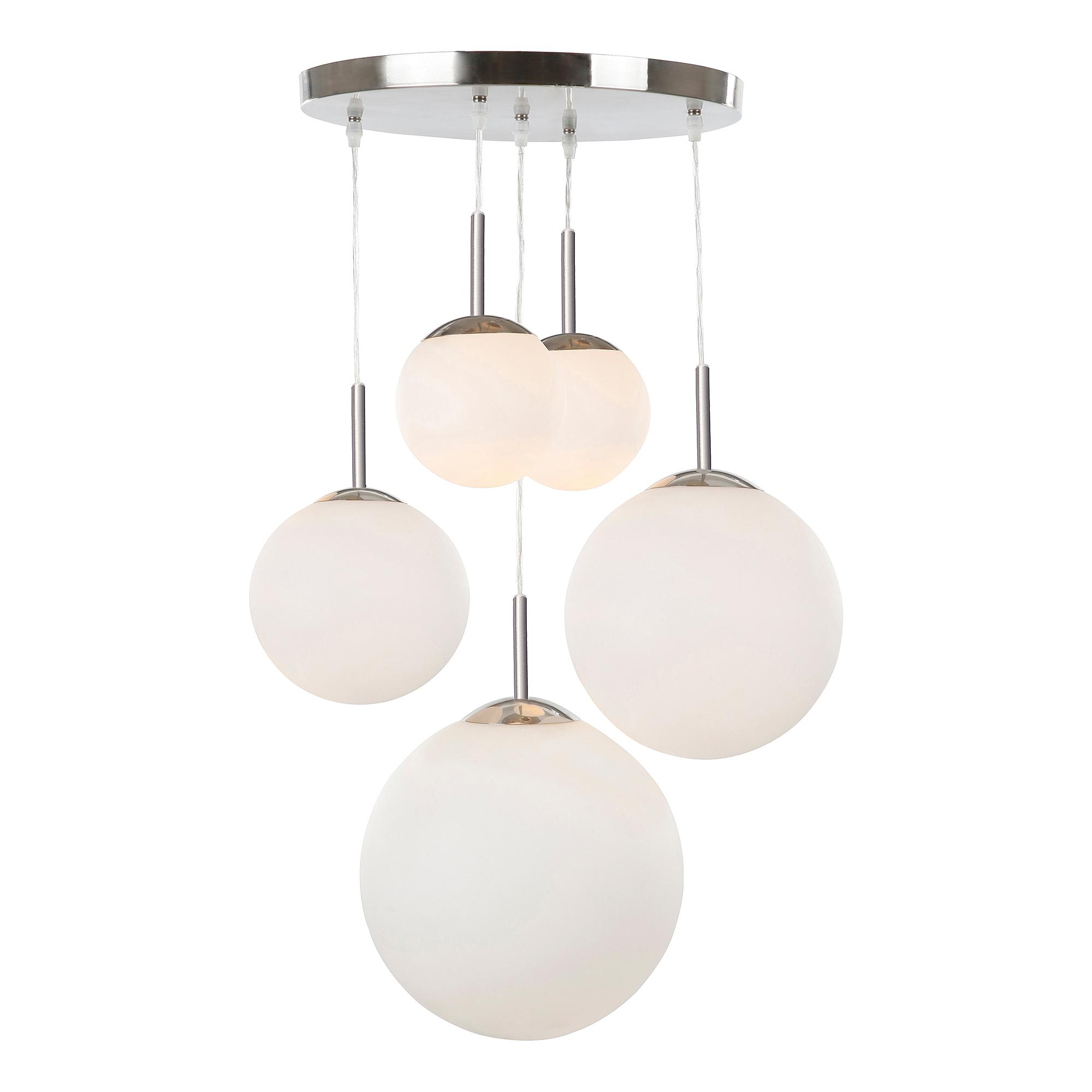 Balla 5-light pendant light milk glass  3