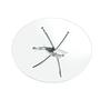 Round dining table Glass Stainless steel Silver Ø 130cm 4