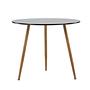 Polar Dining table MDF Dark oak look/Black ø 90cm 6