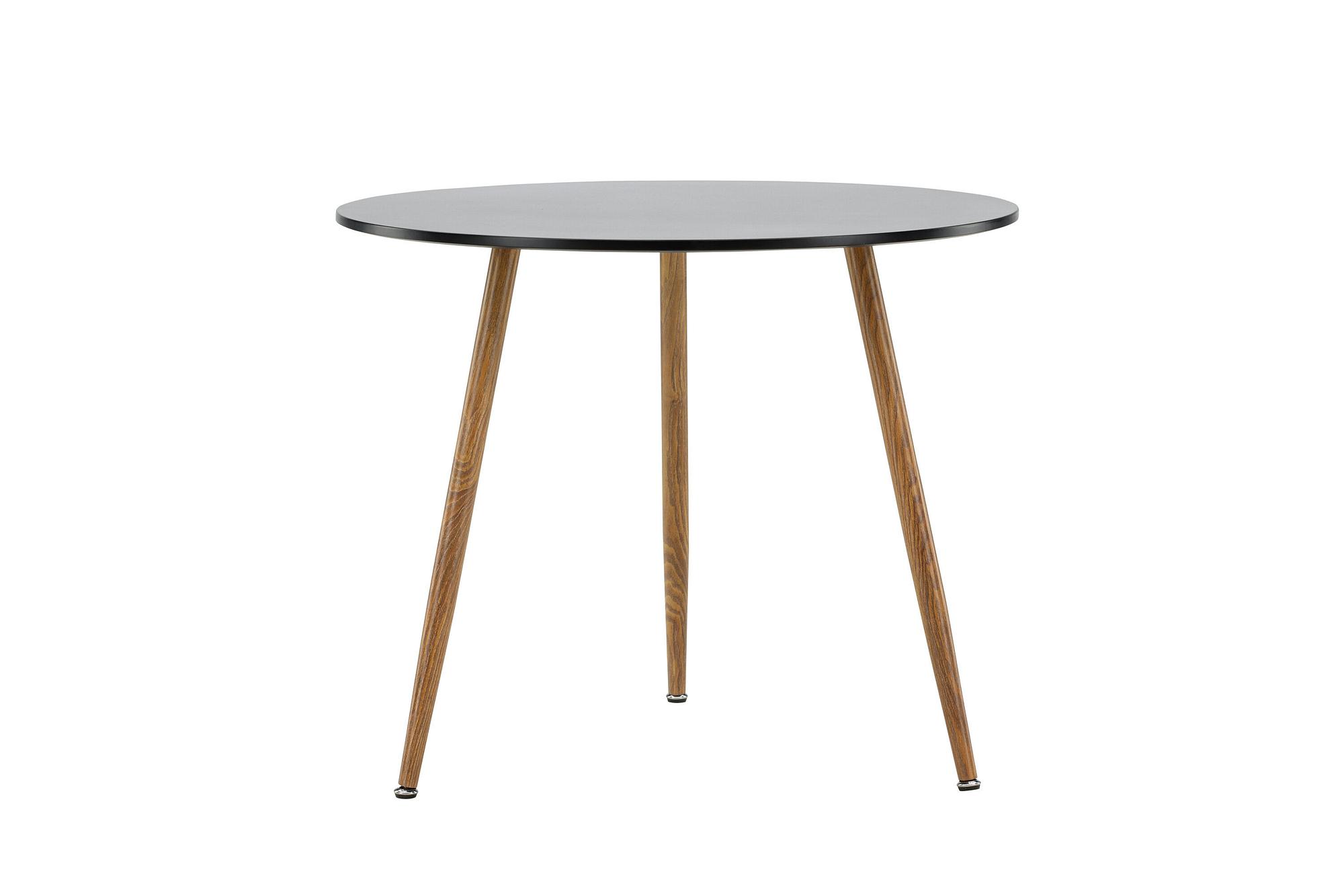 Polar Dining table MDF Dark oak look/Black ø 90cm 6