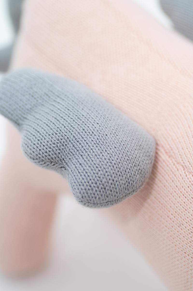 Unicorn stuffed animal cotton pink grey 5