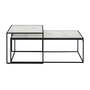 2x Couchtisch Glas Metall Weiß Schwarz 1