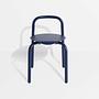 32 Stool Outdoor Steel tube Blue 2