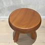 Tabouret Méribel Hocker Massivholz Braun Ø 33cm 3