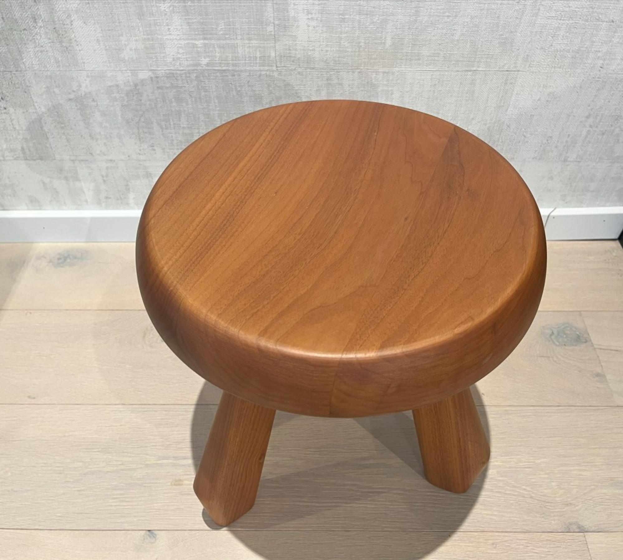 Tabouret Méribel Hocker Massivholz Braun Ø 33cm 3
